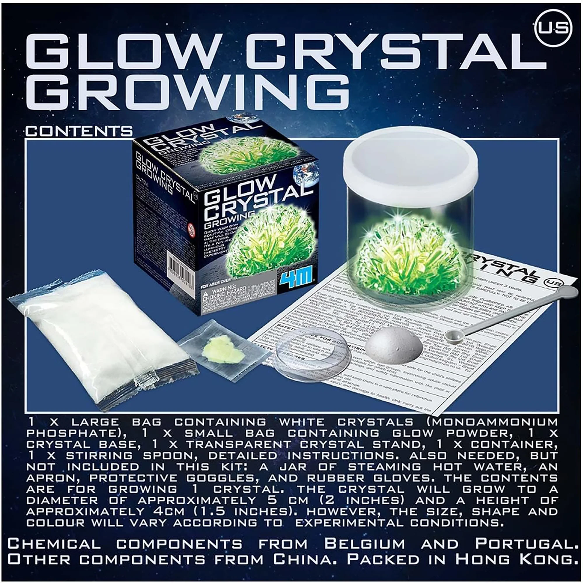 Glow Crystal Growing Chemistry Experiment Kit - Image 5