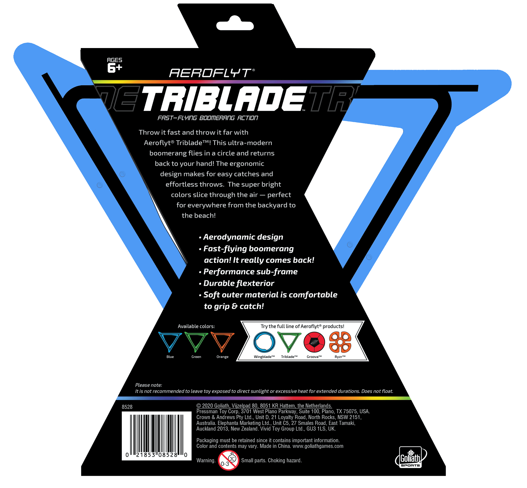 Goliath Sports Aeroflyt Triblade Blue - High-Flying Boomerang Fun - Image 2