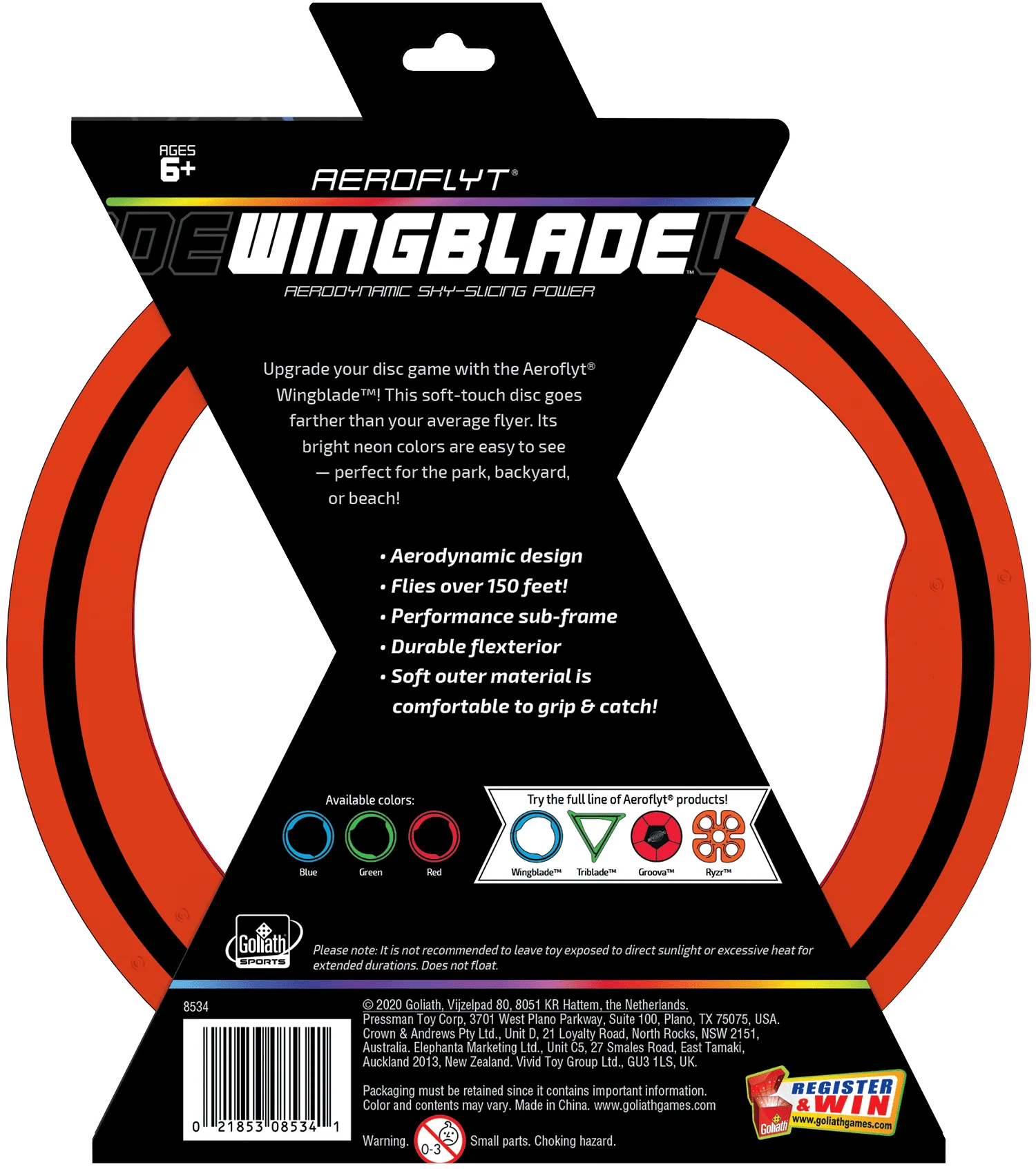 Goliath Sports Aeroflyt Wingblade Red - High-Flying Disc Fun!
