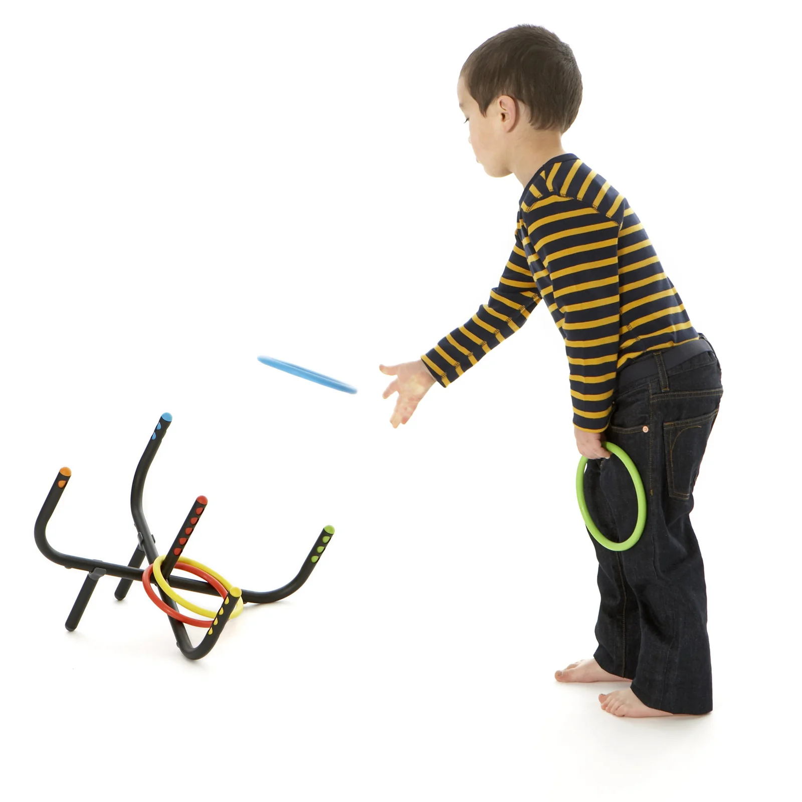 GONGE Colorful Ring Toss Game with 6 Rings for Backyard Fun - Image 2