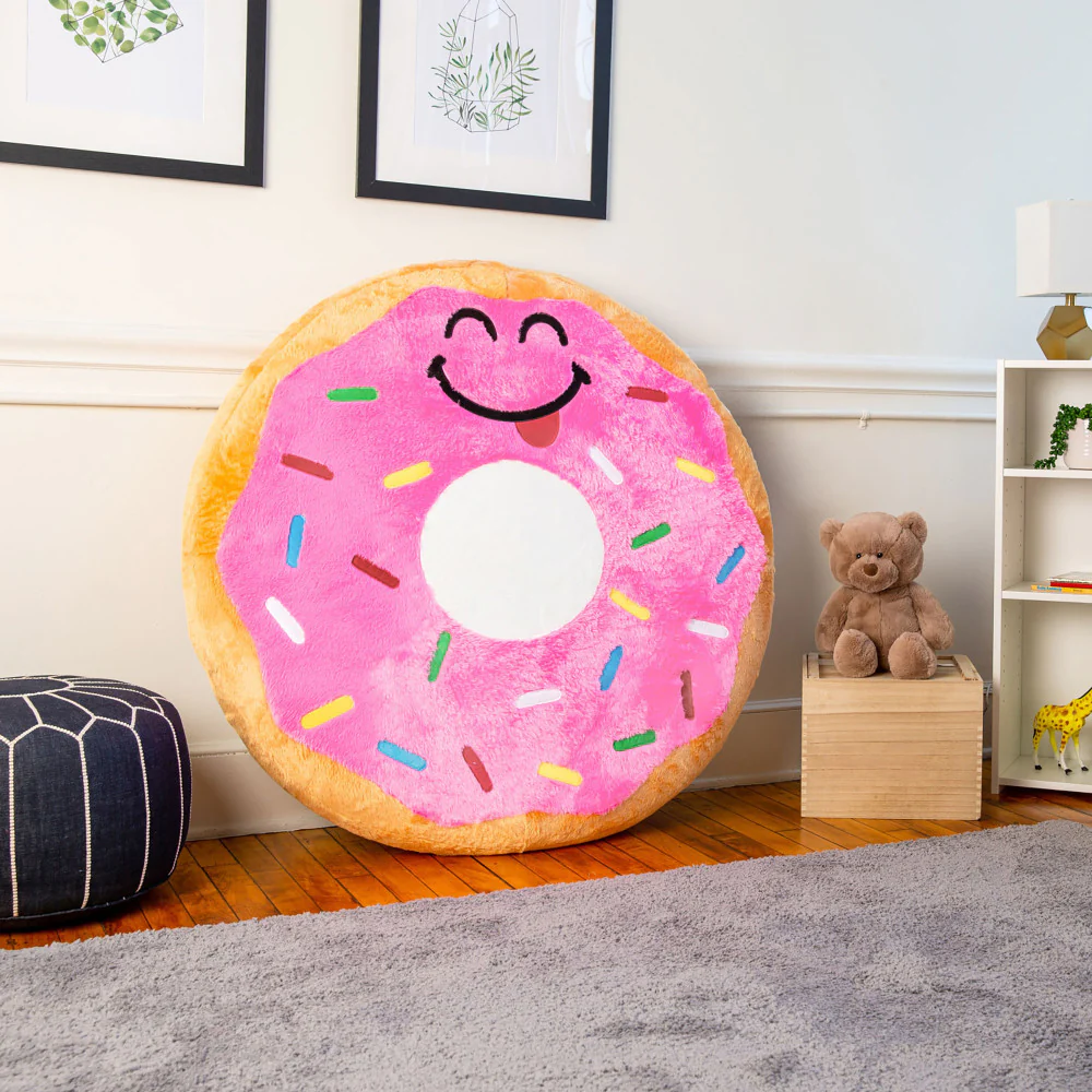 Good Banana Donut-Shaped Plush Floor Floatie - Comfy Kids' Lounger - Image 3