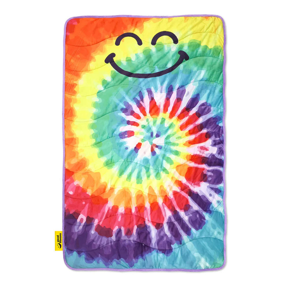 Good Banana Kids Tie Dye Weighted Blanket – Soft Coral Fleece