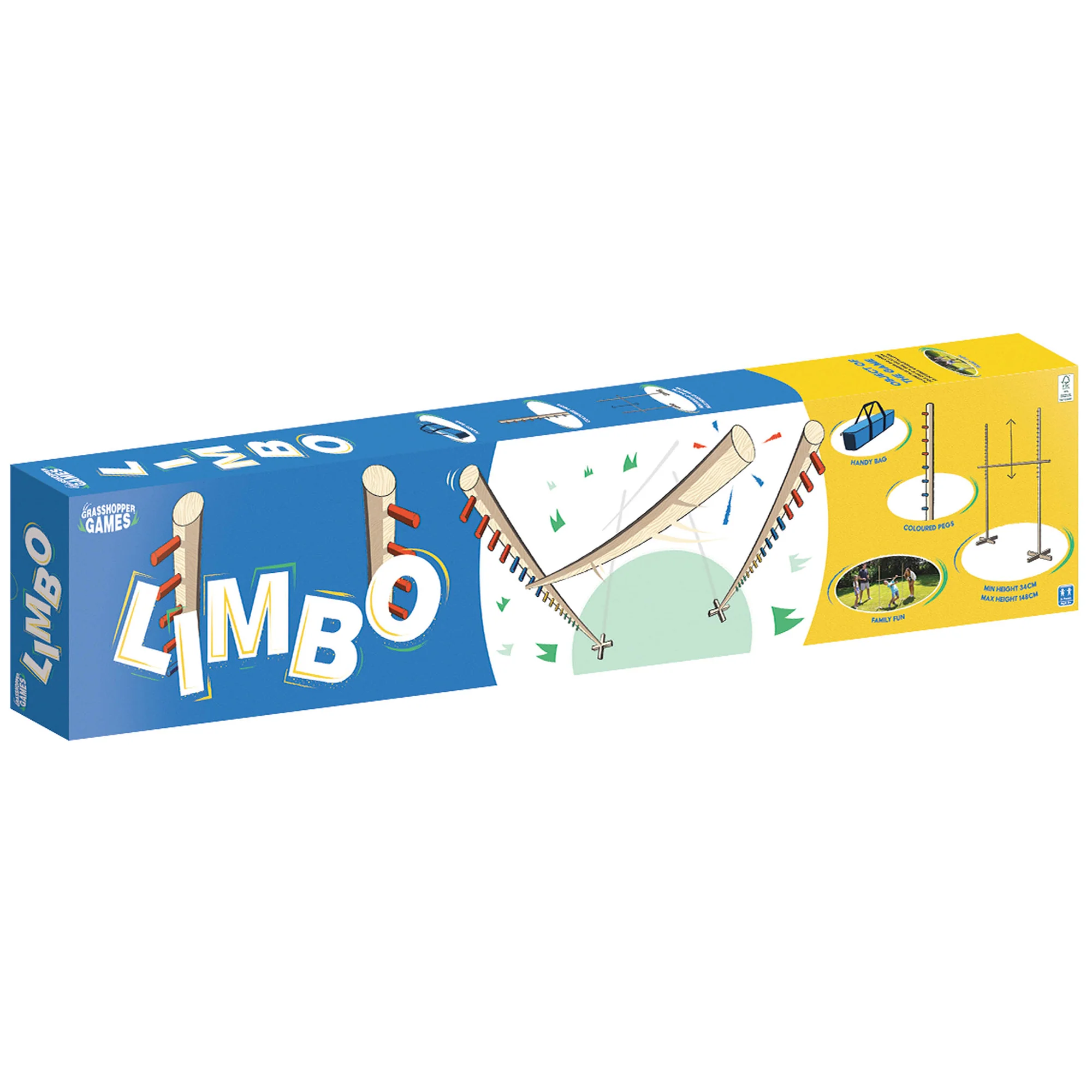 Grasshopper Games Limbo Wood Set Balance Game with Travel Bag for Family Play, Age 3+ - Image 2