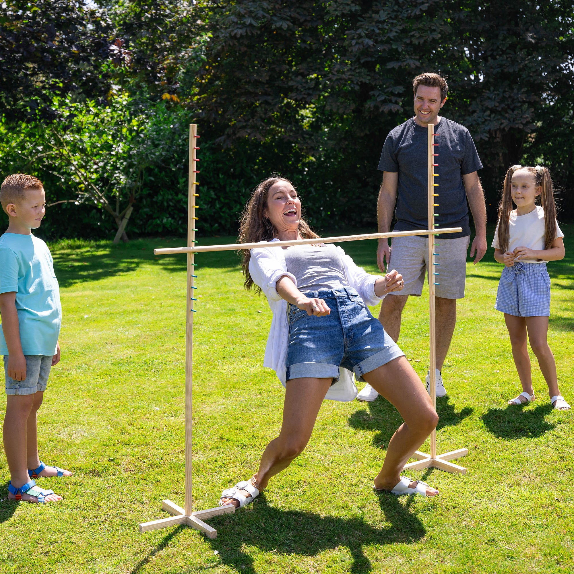 Grasshopper Games Limbo Wood Set Balance Game with Travel Bag for Family Play, Age 3+ - Image 3