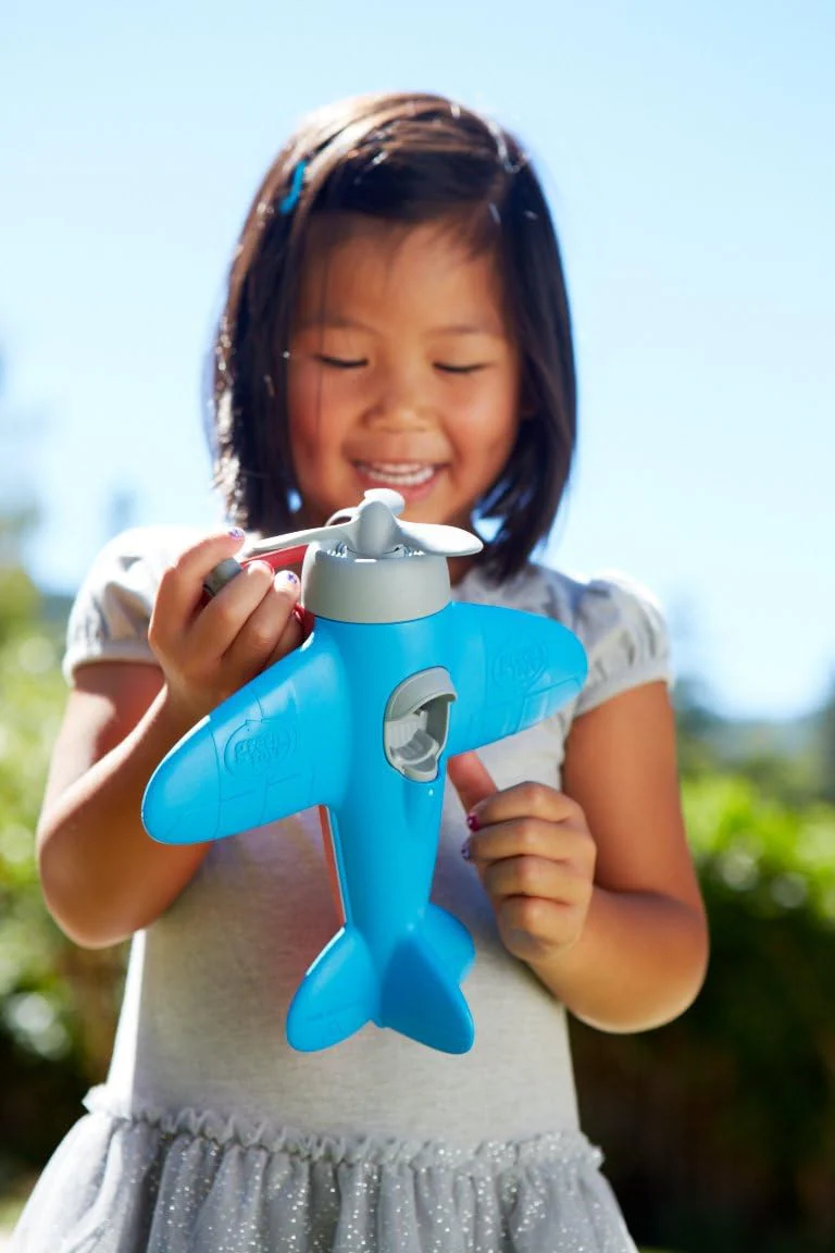 Green Toys Eco-Friendly Preschool Toy Plane - Blue and Red - Image 4