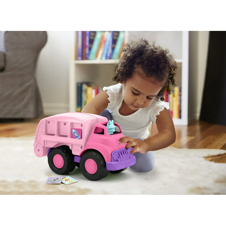Green Toys Disney Minnie Mouse Pink Recycling Truck - Eco-Friendly Playset - Image 4