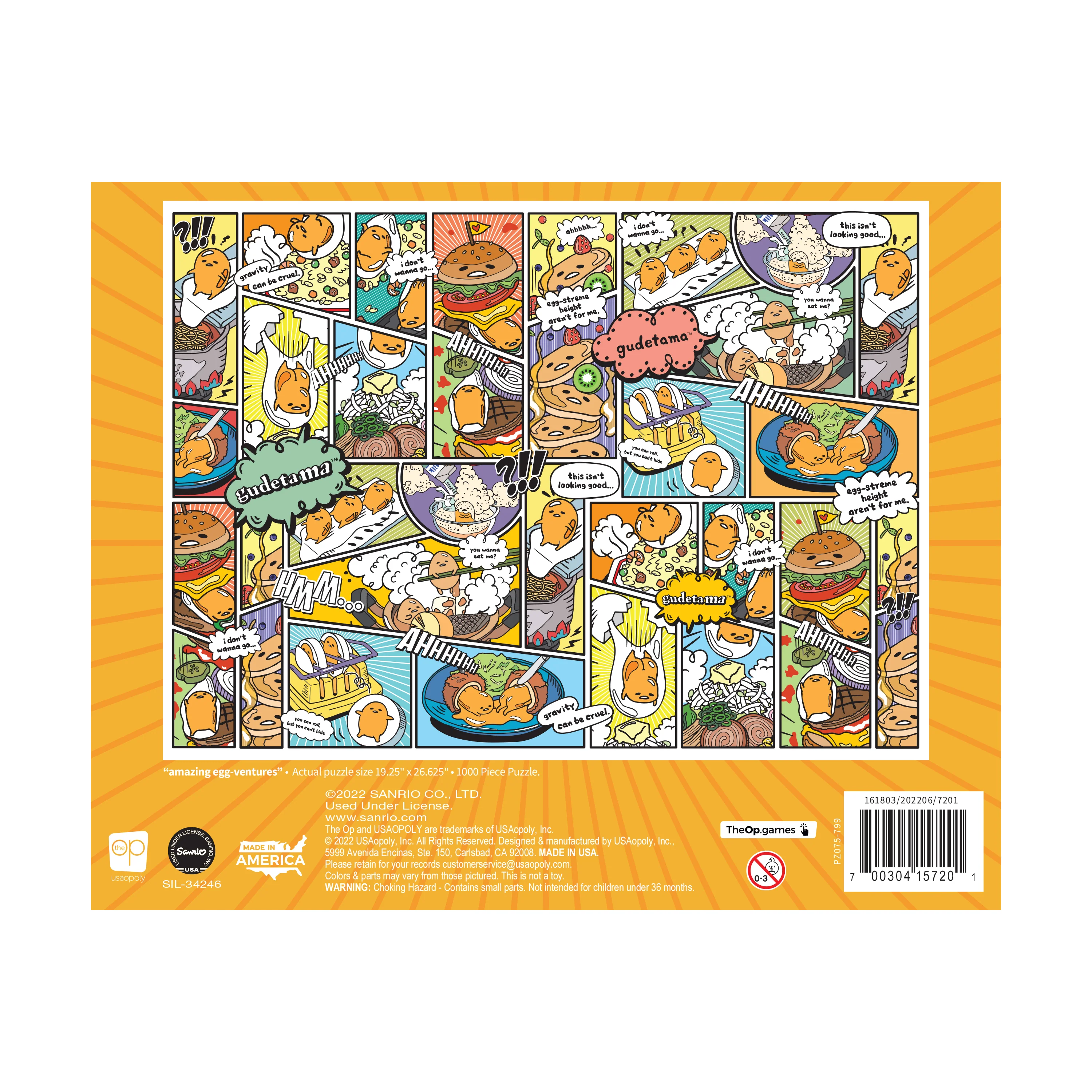 USAopoly Gudetama Amazing Egg-Ventures Jigsaw Puzzle - 1000 pc - Image 4