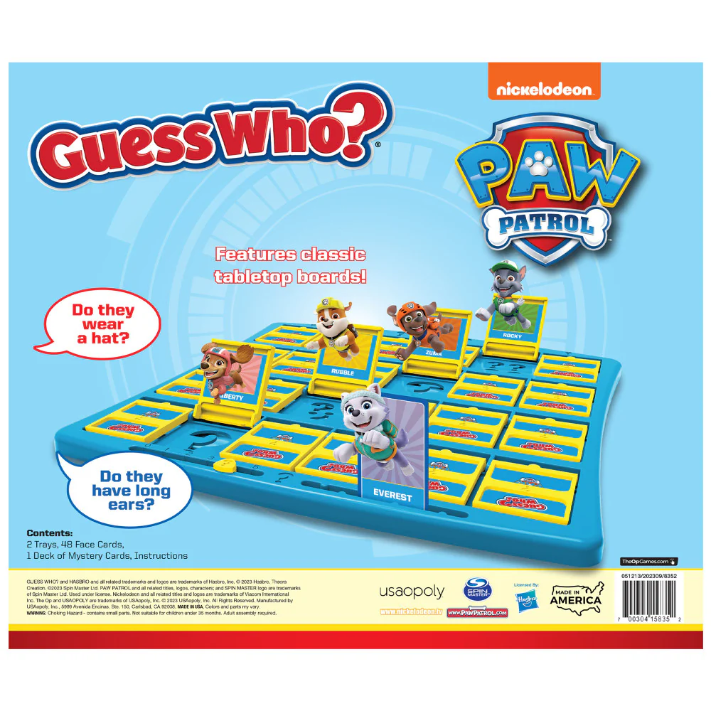 PAW Patrol Guess Who? Collectible Guessing Board Game for Kids Ages 6+ - Image 2