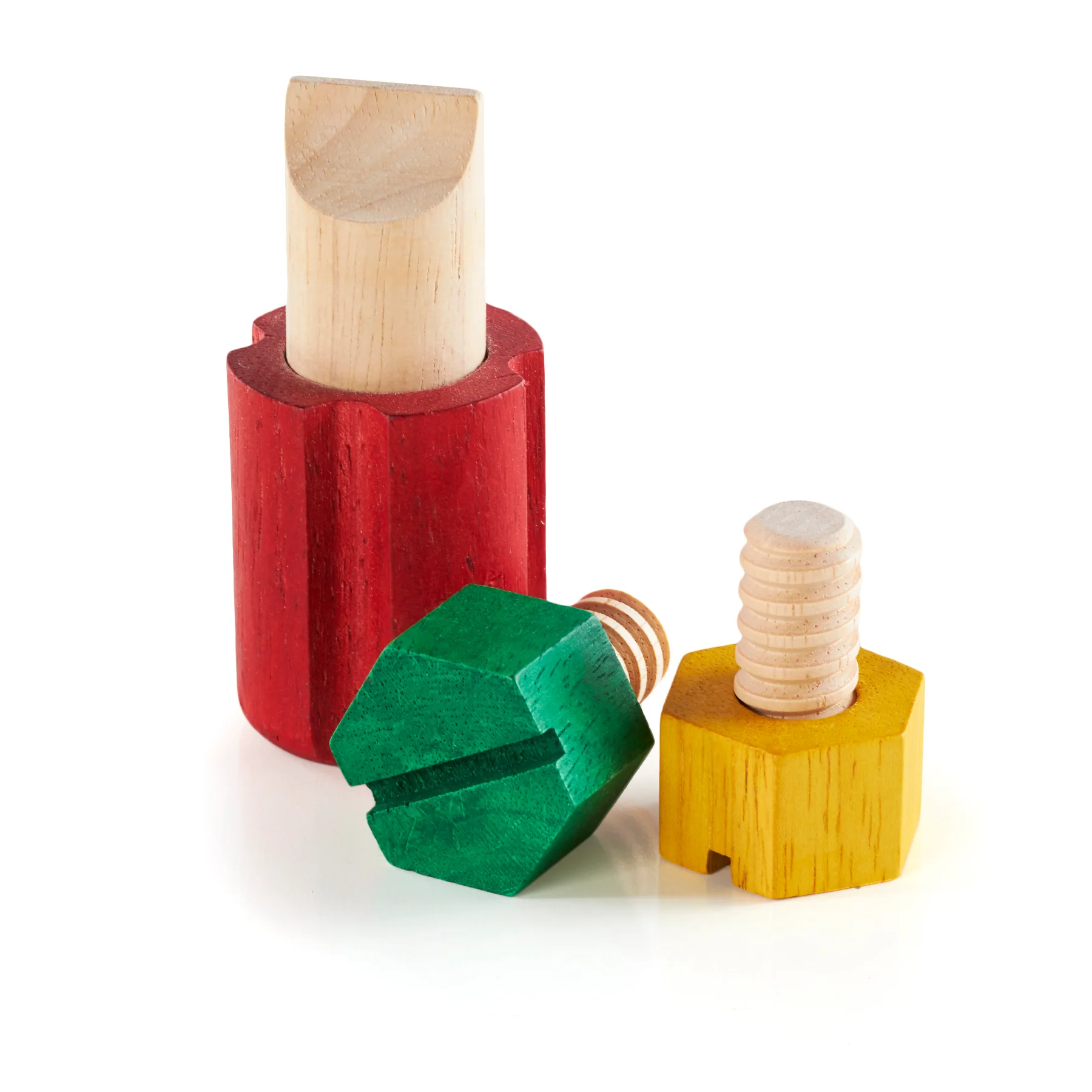 Guidecraft Screw Block™ - Colorful Fine Motor Skill Enhancer - 8 Pieces - Image 2
