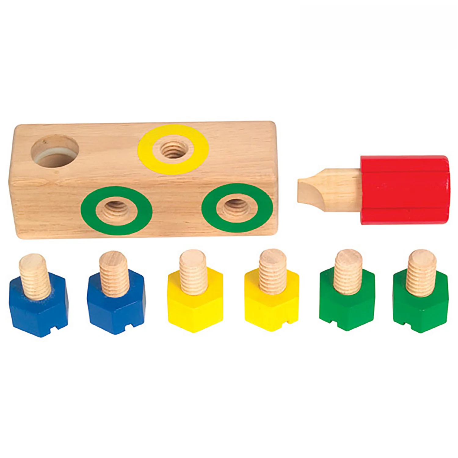 Guidecraft Screw Block™ - Colorful Fine Motor Skill Enhancer - 8 Pieces - Image 4