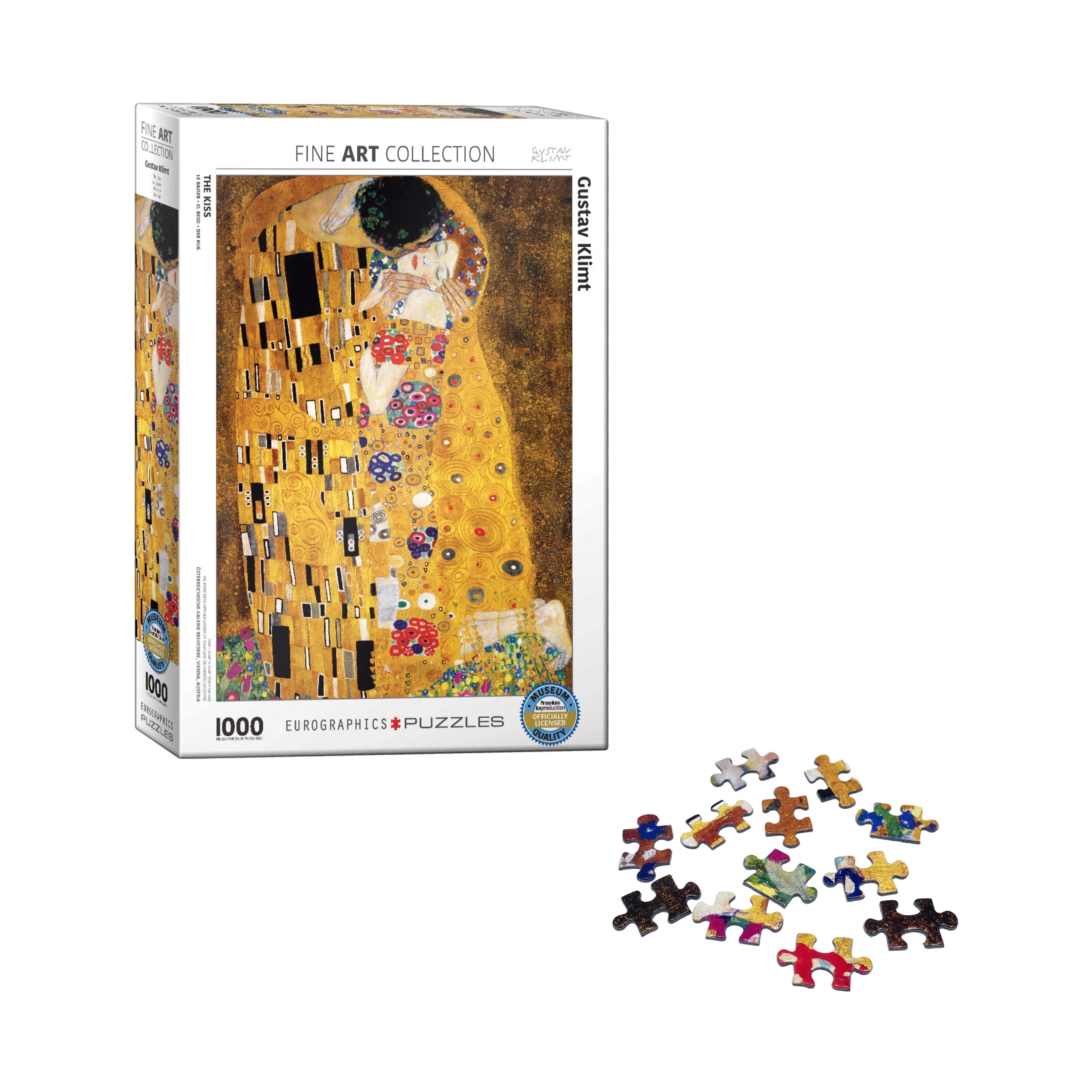 Gustav Klimt The Kiss Jigsaw Puzzle - 1000 pc - Image 4