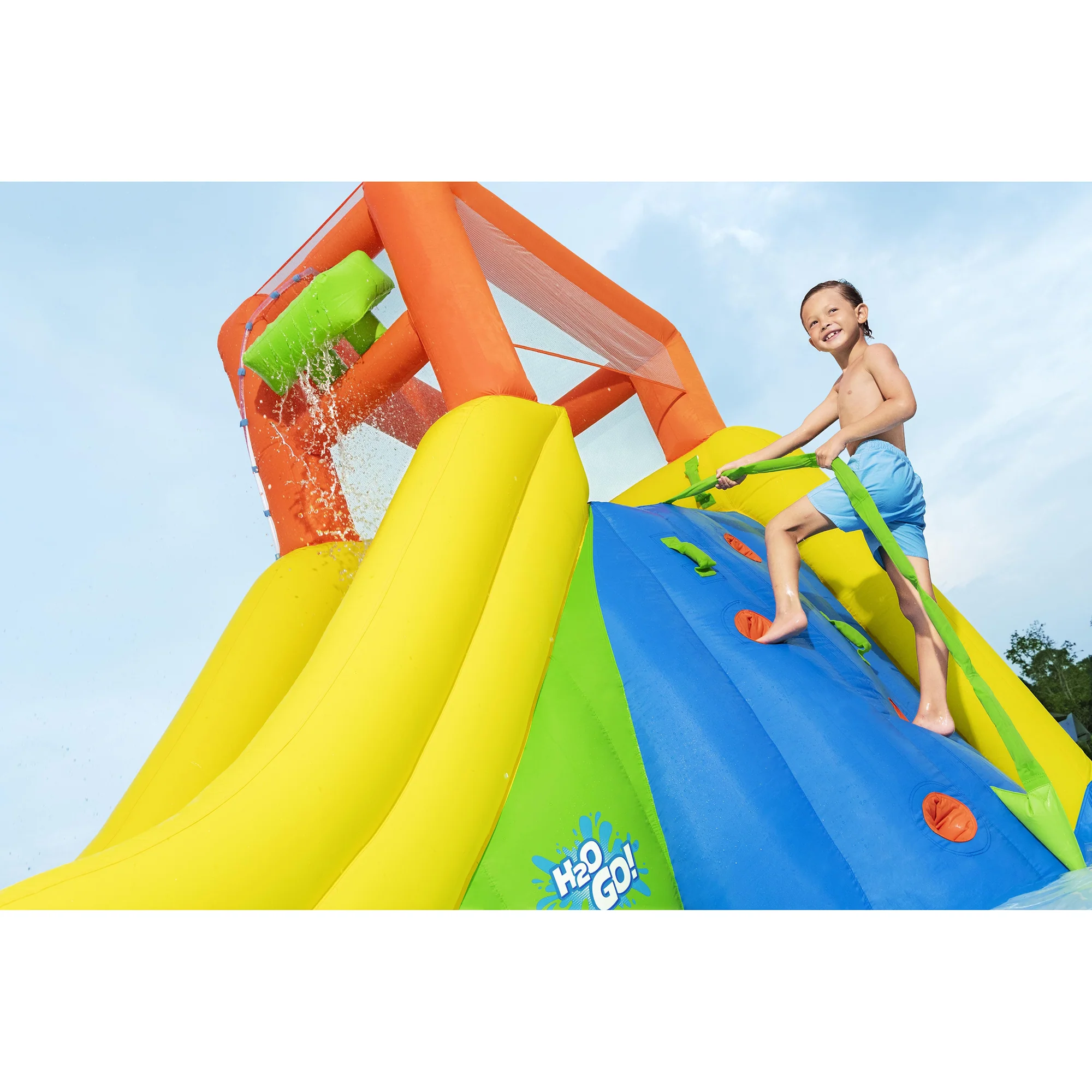 H2OGO! Mega Water Park - Mount Splashblast Inflatable Water Slide Combo - Image 4