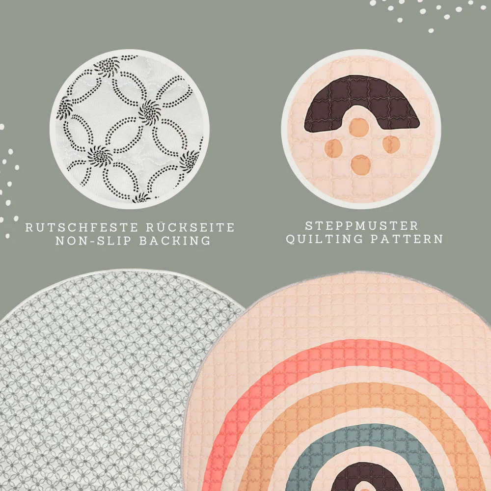 Hakuna Matte Quilted Playmat - Boho Rainbow Extravaganza - Image 3