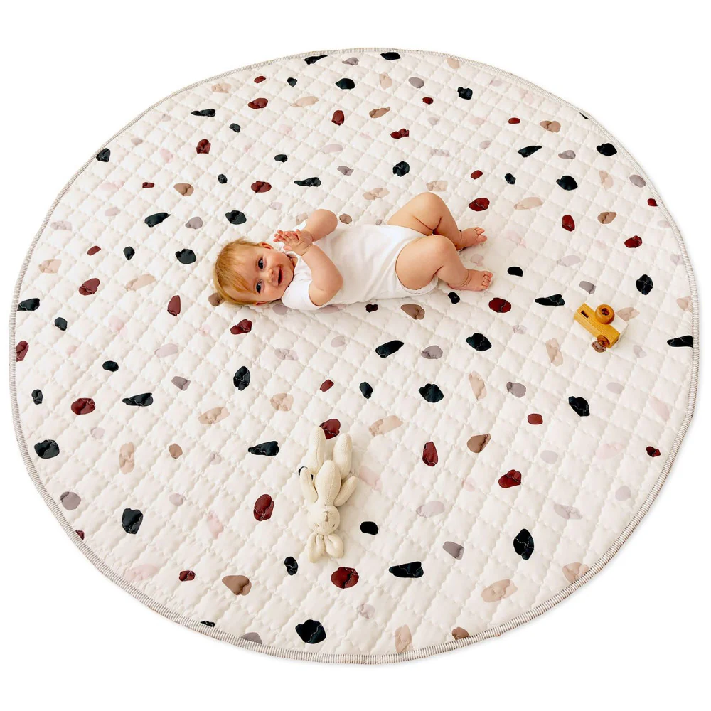 Hakuna Matte: Quilted Playmat – Confetti - 59" Circle, Padded Floor Blanket - Image 4