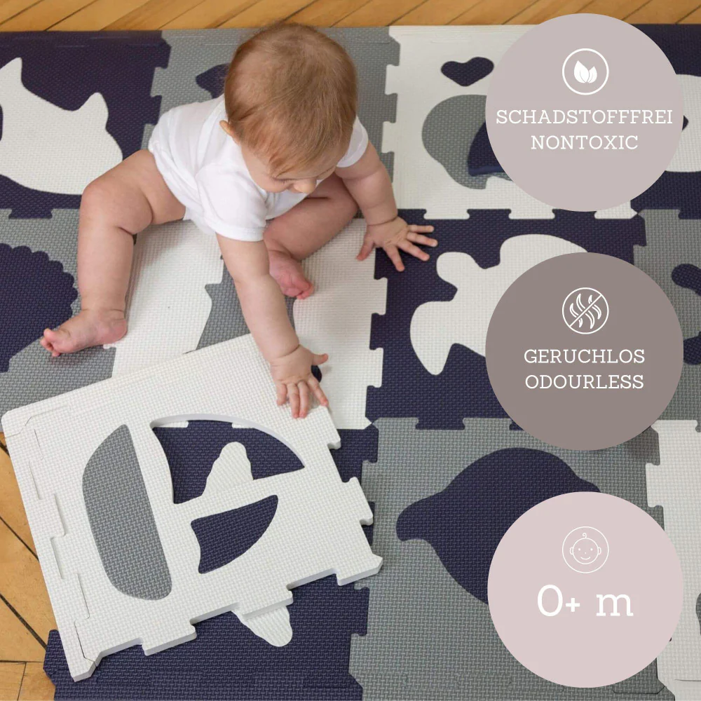 Hakuna Matte: Marine World Baby Play Mat - 47x35 Inches, 12 Foam Tiles - Image 5