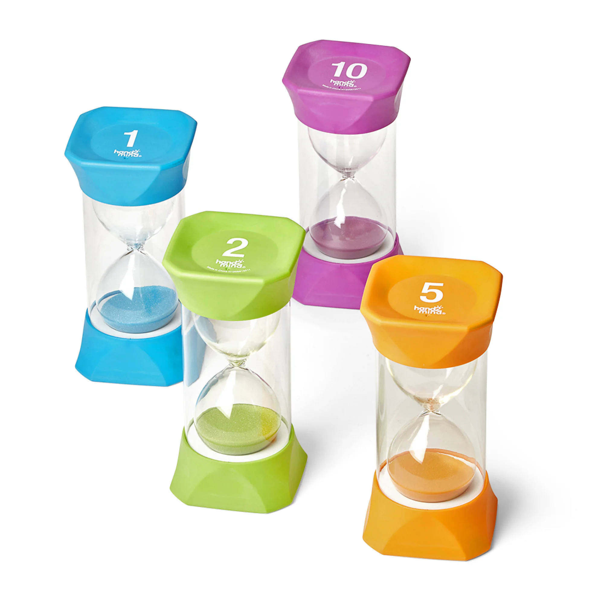 Hand2Mind Jumbo Colorful Sand Timers for Kids - Time Management Tool Set - Image 2