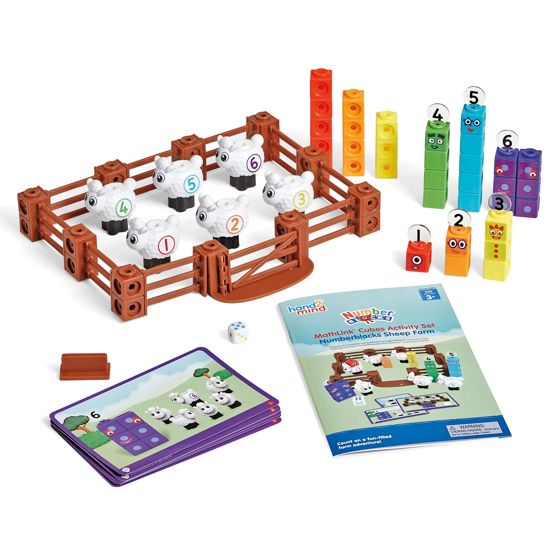 Hand2Mind MathLink Cubes Activity Set - Numberblocks Sheep Farm Adventure - Image 4