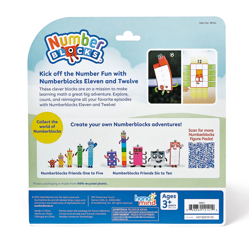 Hand2Mind Numberblocks Friends Eleven and Twelve - Math Learning Figures - Image 6