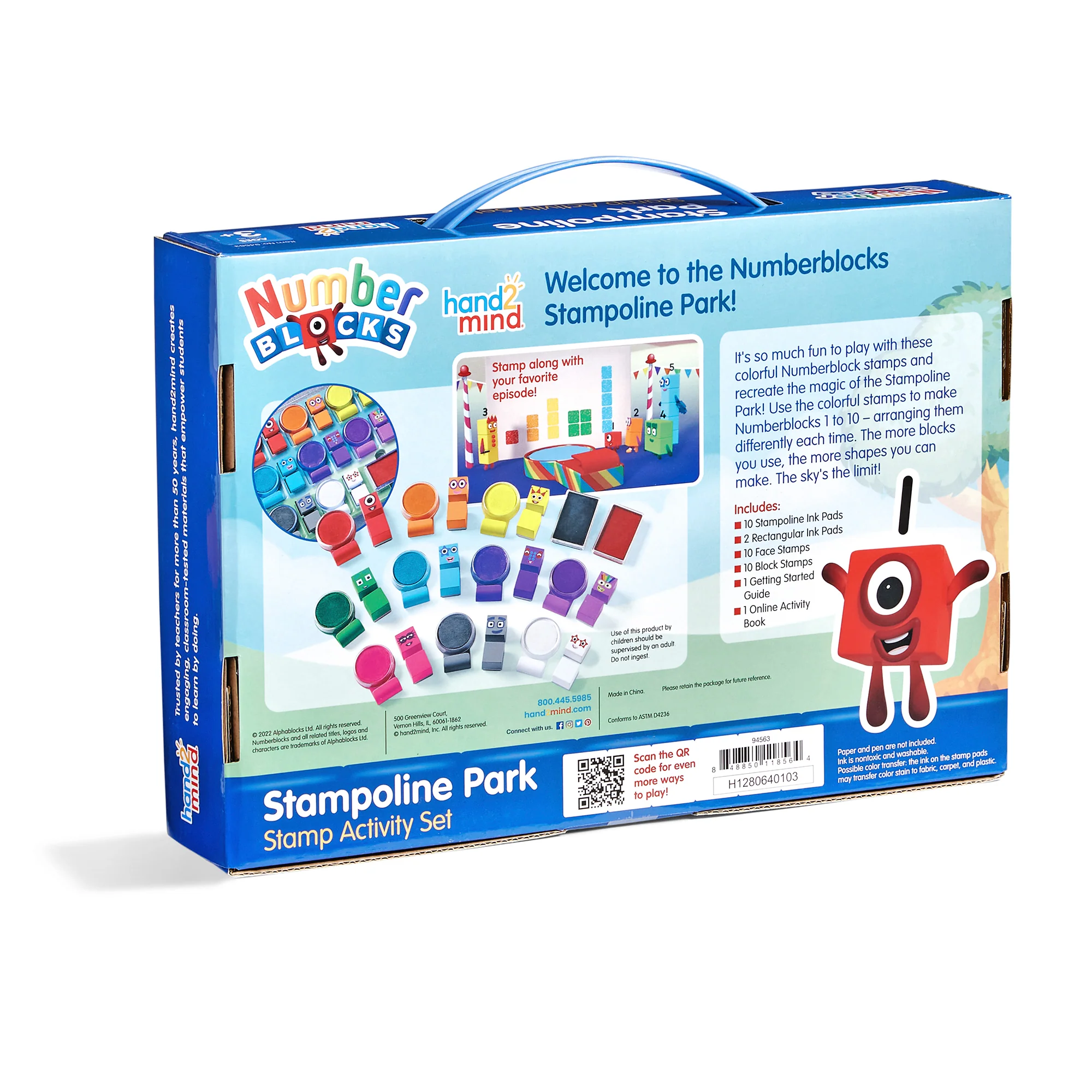 Hand2Mind Numberblocks Stampoline Park - Educational Stamp Set - Image 2