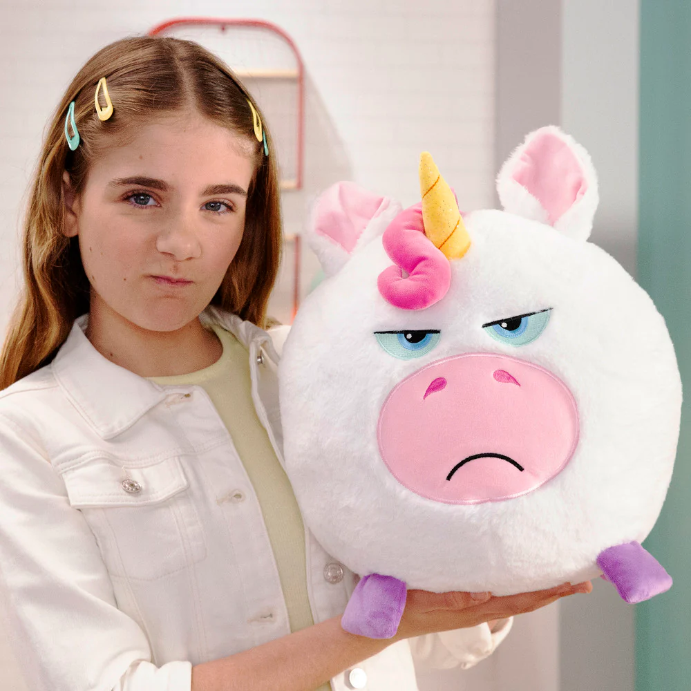 Hangry Petz Luna Unicorn 12 inch Talking Plush - White-Pink-Purple - Image 5