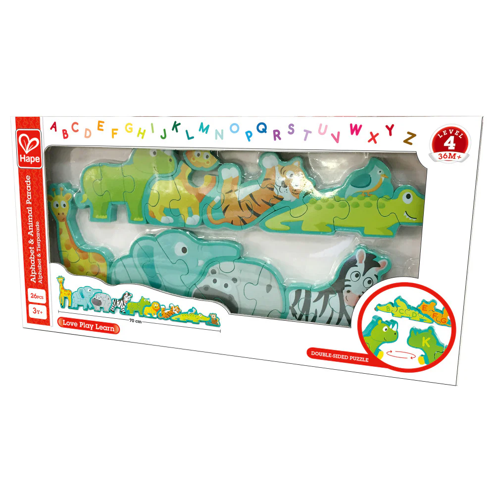 Hape Alphabet Animal Parade 26-Piece Wooden Puzzle - Image 3