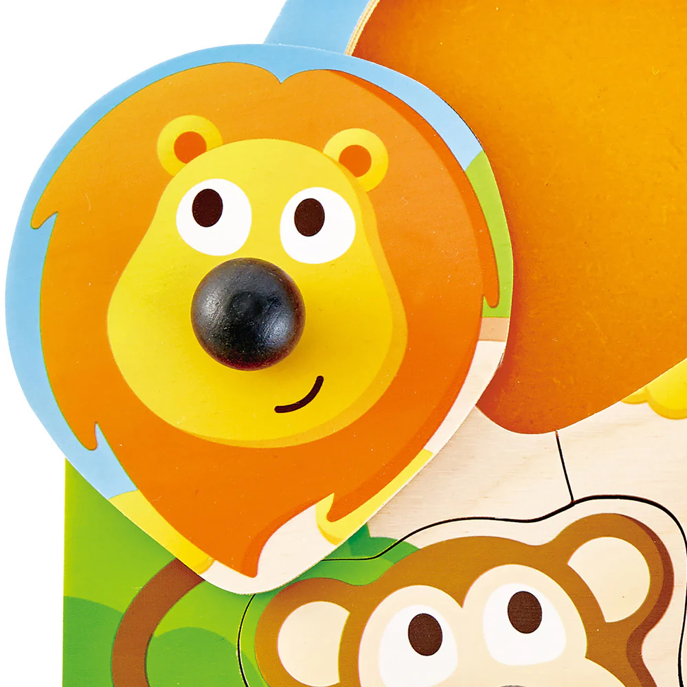 Hape Jungle Adventure Big Nose 4pc Wooden Puzzle - Image 3