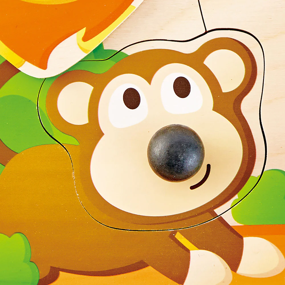 Hape Jungle Adventure Big Nose 4pc Wooden Puzzle - Image 4