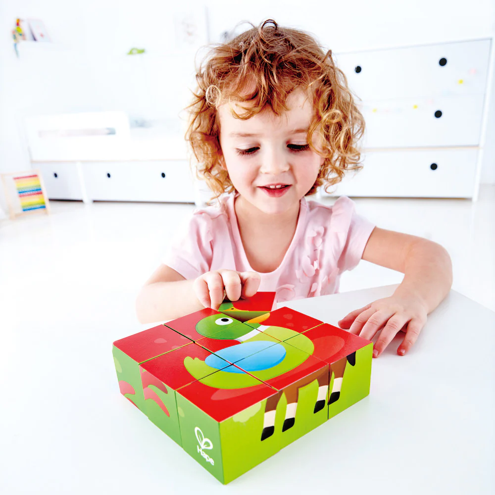 Hape Farm Animals 9pc Wooden Stacking Puzzle - Image 5