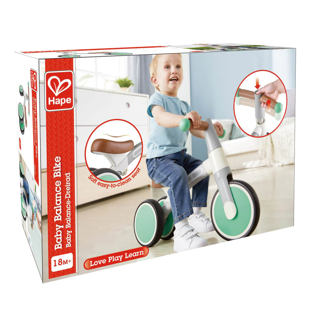 Hape - First Ride Balance Bike - Light Green - Lightweight 3 Wheeled Tricycle - Image 3