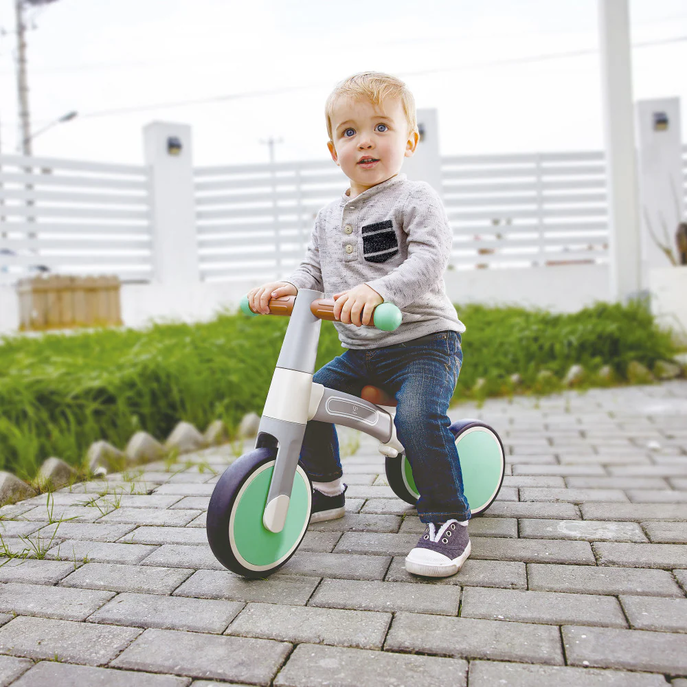 Hape - First Ride Balance Bike - Light Green - Lightweight 3 Wheeled Tricycle - Image 7