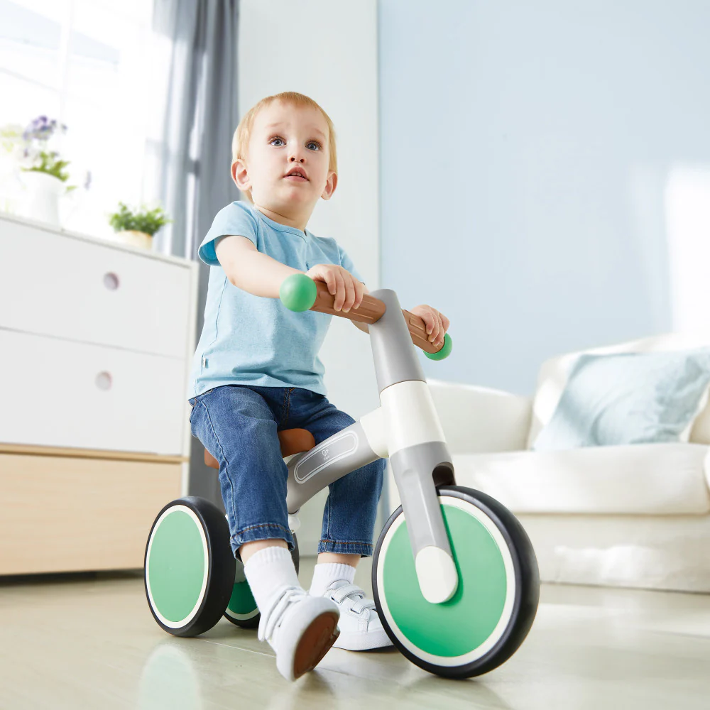 Hape - First Ride Balance Bike - Light Green - Lightweight 3 Wheeled Tricycle - Image 8