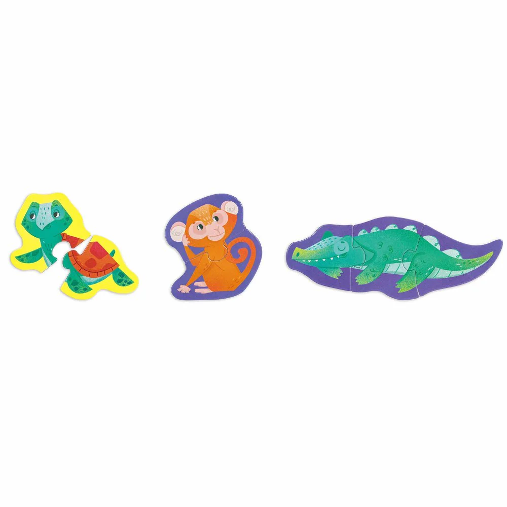 Hape Jungle Friends 10-Pack Animal Shaped Puzzles - Image 8