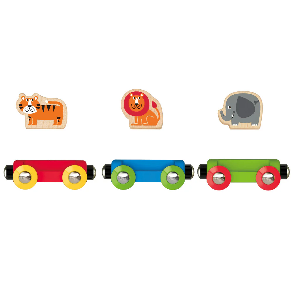 Hape Jungle Journey Train Set - Magnetic Animal Adventure - Image 2