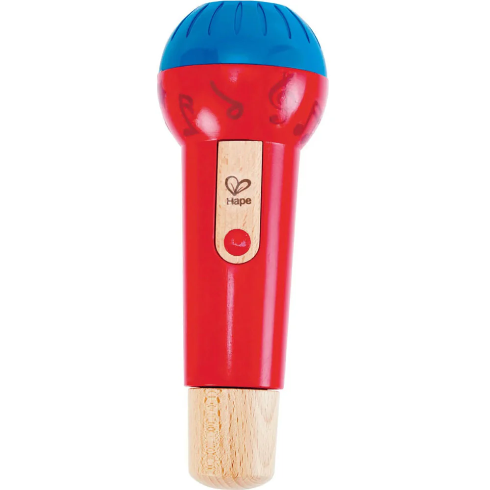 Hape Mighty Echo Microphone, Voice Amplifying Toy in Red & Blue