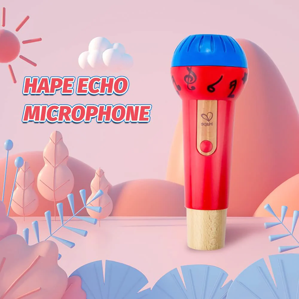 Hape Mighty Echo Microphone, Voice Amplifying Toy in Red & Blue - Image 6