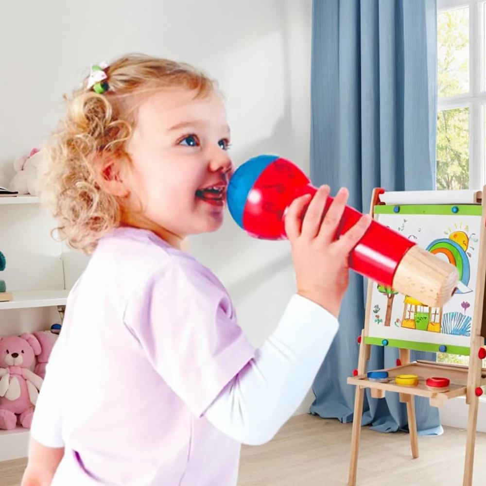 Hape Mighty Echo Microphone, Voice Amplifying Toy in Red & Blue - Image 7