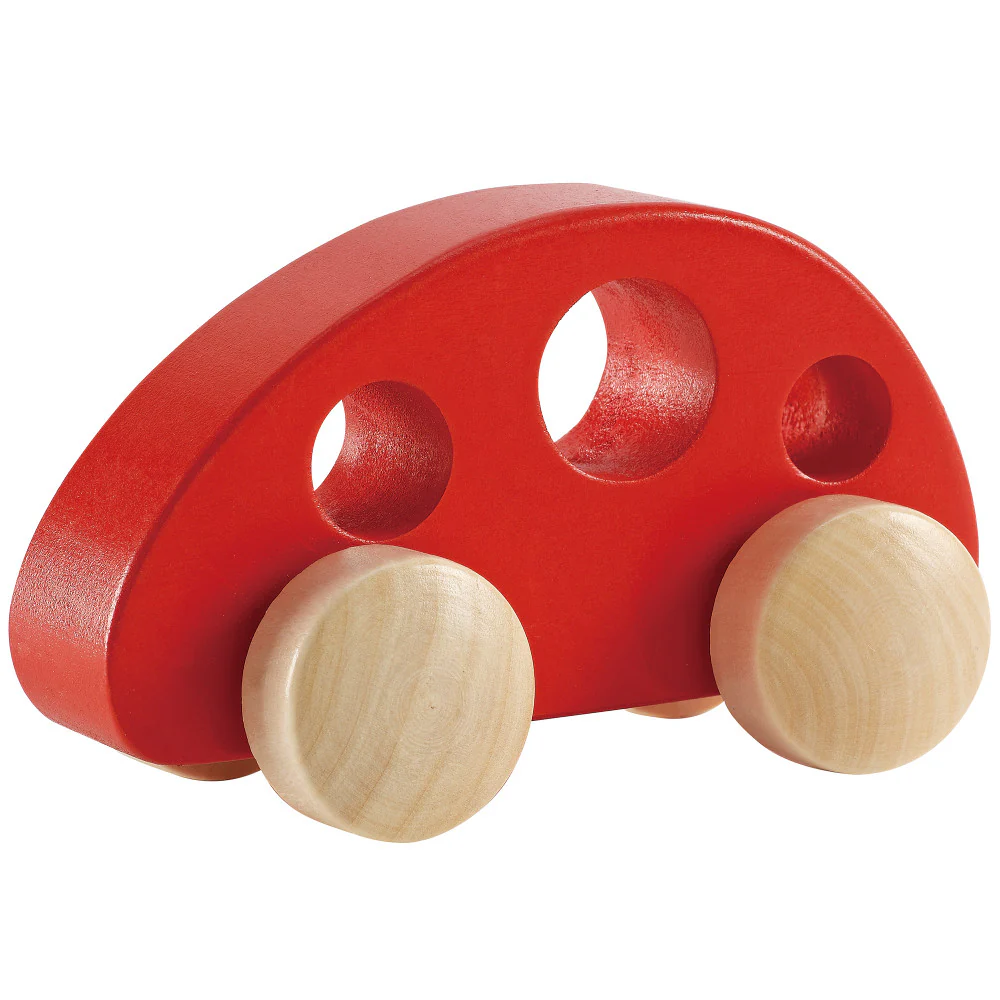 Hape Mini Van - Brilliant Red - Wooden Toddler Toy Vehicle