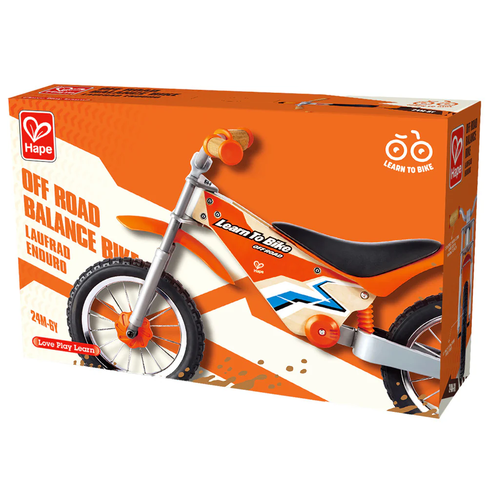 Hape Off-Road Balance Bike - Orange Adventure Rider - Image 2