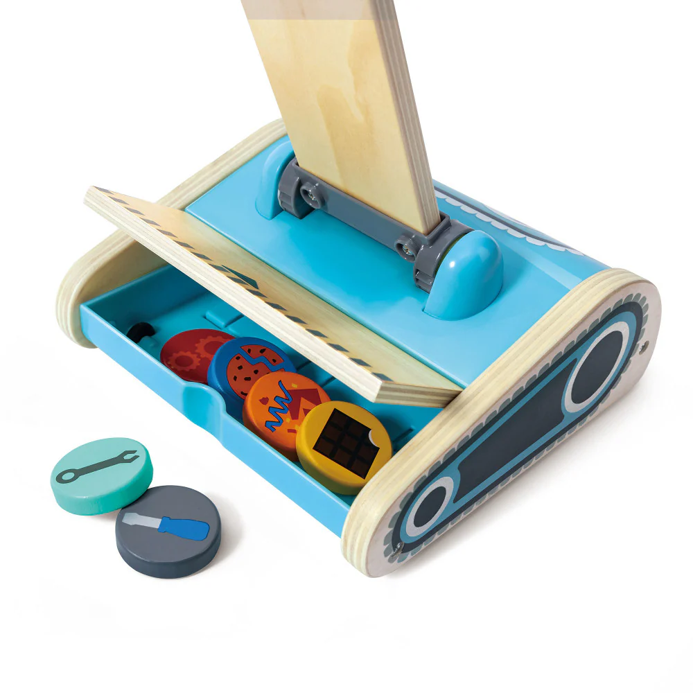 Hape Robot Vacuum Clean Up Playset - Whimsical Blue Wooden Toy - Image 5