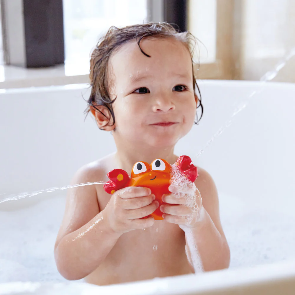 Hape Rock Pool Squirters: Playful Crab & Pufferfish Bath Toy Set, Ages 18mo+ - Image 4