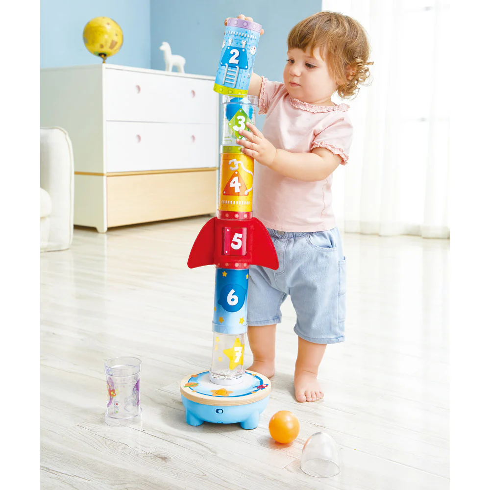Hape Rocket Ball Air Stacker - Educational Stacking & Sorting Toy - Image 6