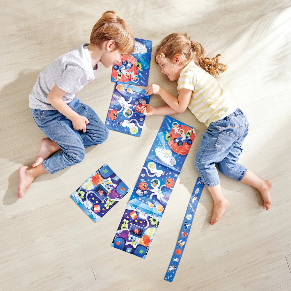 Hape Space Adventure 3-Pack Jigsaw Puzzles – 48 pc Each - Image 6