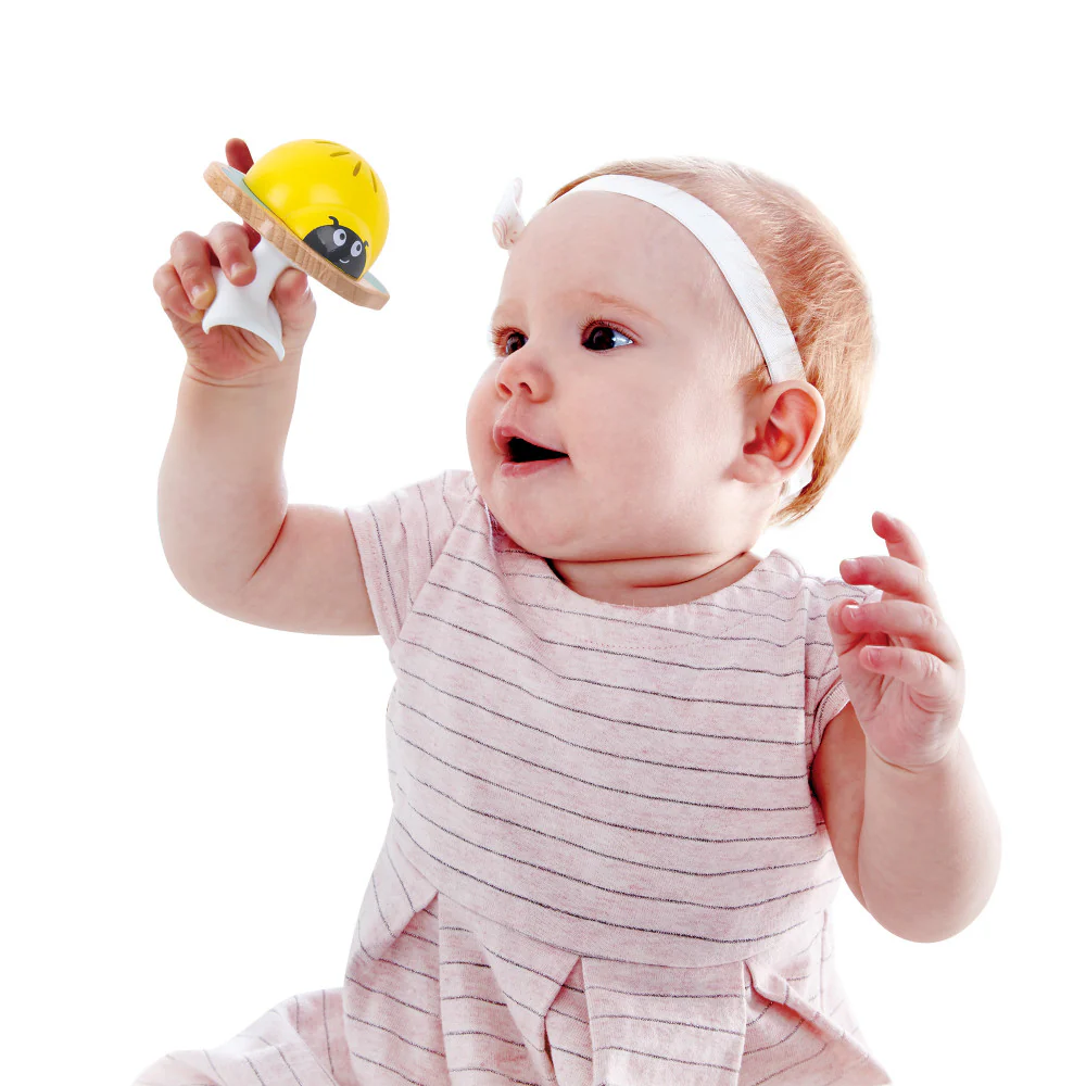 Hape Stay-Put Rattle Set - Colorful Insect Trio - Image 4