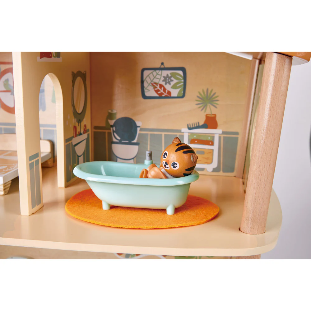 Hape Tigers' Jungle House: 34-Piece Wooden Toy Playset