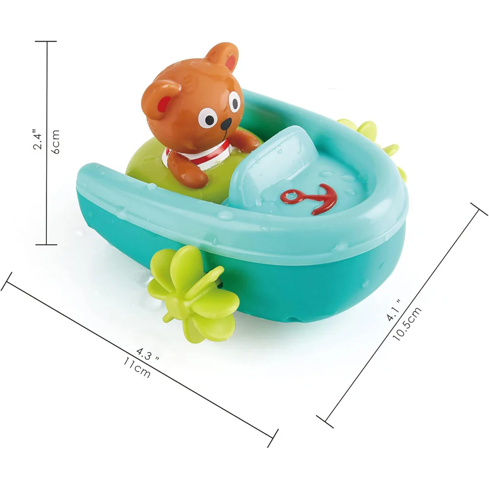 Hape Tubing Pull-Back Boat & Teddy Bear Adventure - Image 3