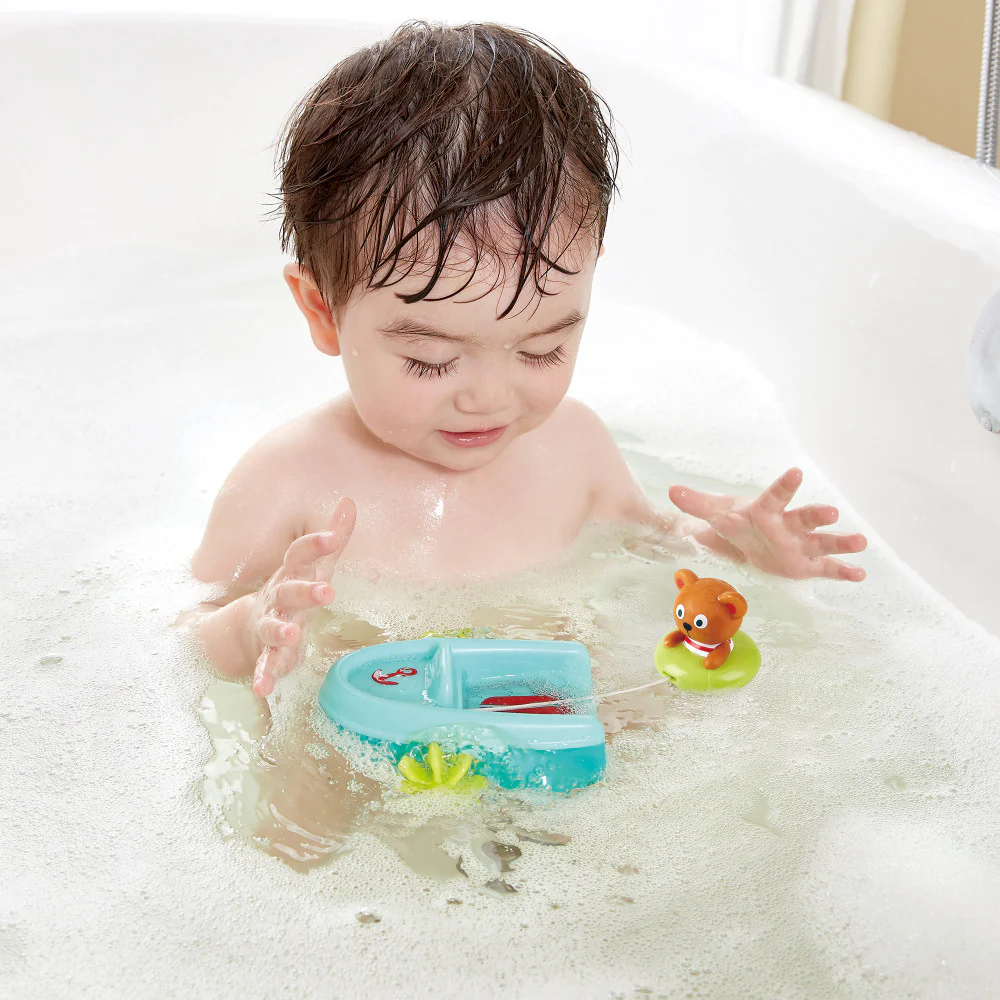 Hape Tubing Pull-Back Boat & Teddy Bear Adventure - Image 4