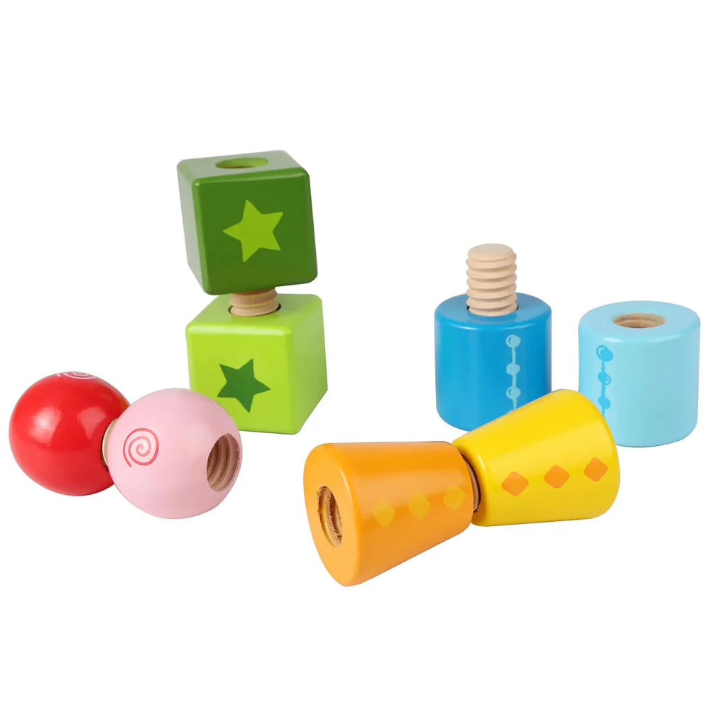 Hape Twist & Turnables - Colorful Wooden Shapes Blocks - Image 6