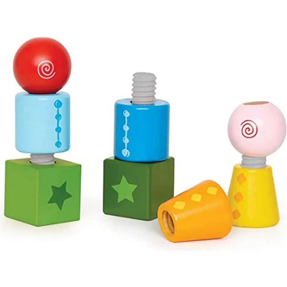 Hape Twist & Turnables - Colorful Wooden Shapes Blocks - Image 8