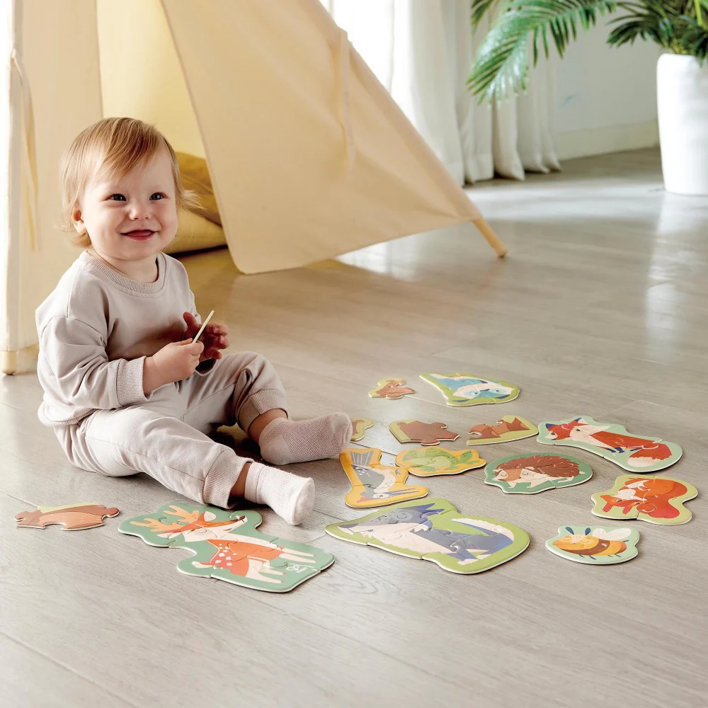 Hape Woodland Friends 10 Mini Animal-Shaped Puzzles - Image 5