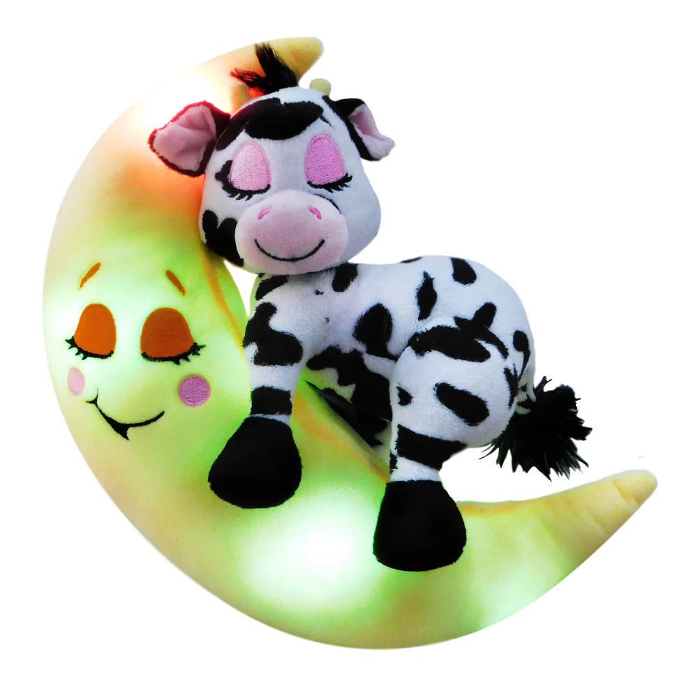 Happy Nappers Lullabrites 10 inch Interactive Moon Pet Cow - Lights & Sounds - Image 3